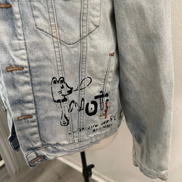 Zara premium denim colección jacket size s - Picture 3 of 7